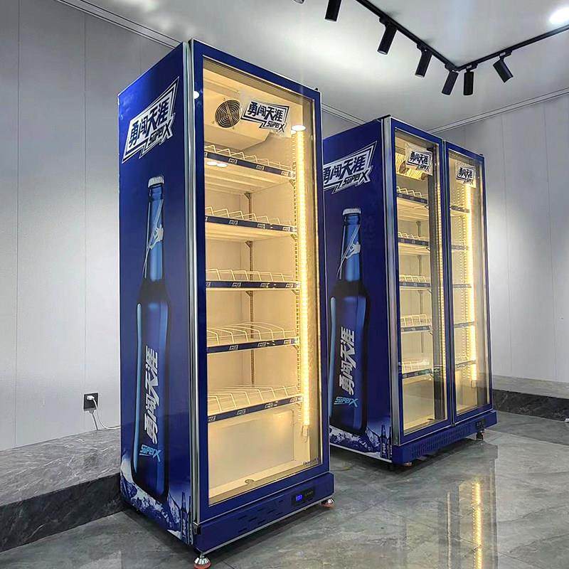 风冷无霜娃哈哈饮料柜保鲜柜立式冰柜商用展示柜冷藏啤酒冷藏直冷