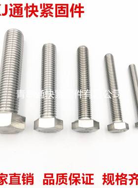 ISO4014外六角螺栓 304 316 316L不锈钢六角头螺栓 非标螺丝