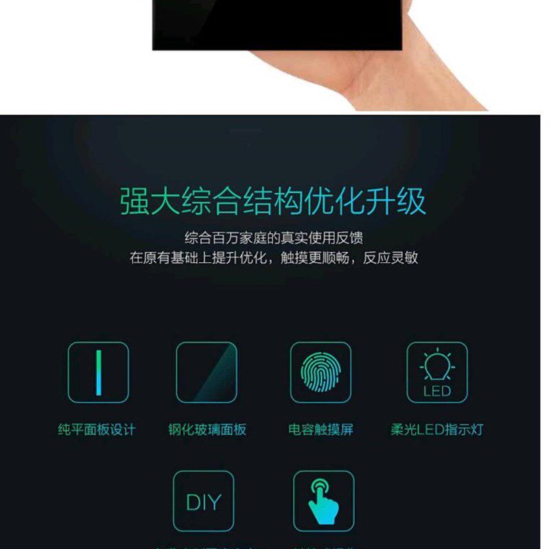 现货速发面板弱电rcu干接点12v酒店触控轻触墙壁智能连体开关485