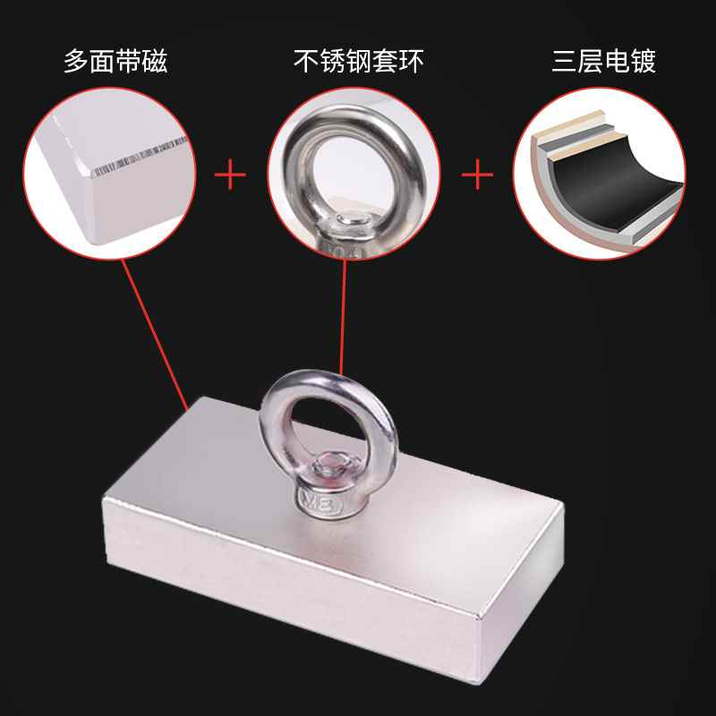 现货速发强力磁铁超强长方形高强度吸铁石大号钕铷圆形打捞神奇吊