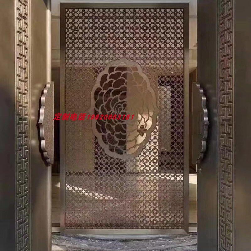 现货速发新中式轻奢屏风房间隔断墙小户型玄关屏风客厅挂屏入户不