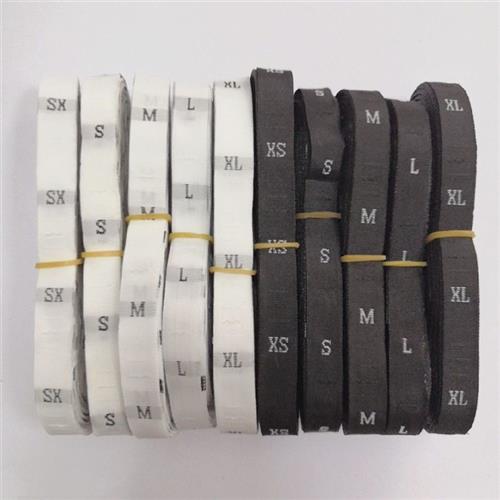 现货速发尺码标服装布码唛布标尺寸标S-6XL / 1-60黑白现货