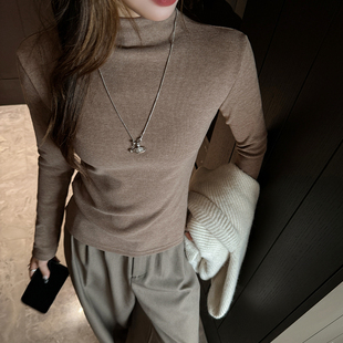 木耳边秋冬打底衫 汀代丝 Tingdaisi半高领