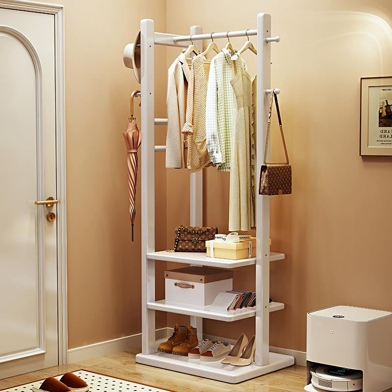 实木衣帽架落挂地衣多架进门小户型省空间层置物LXV架室卧衣服收