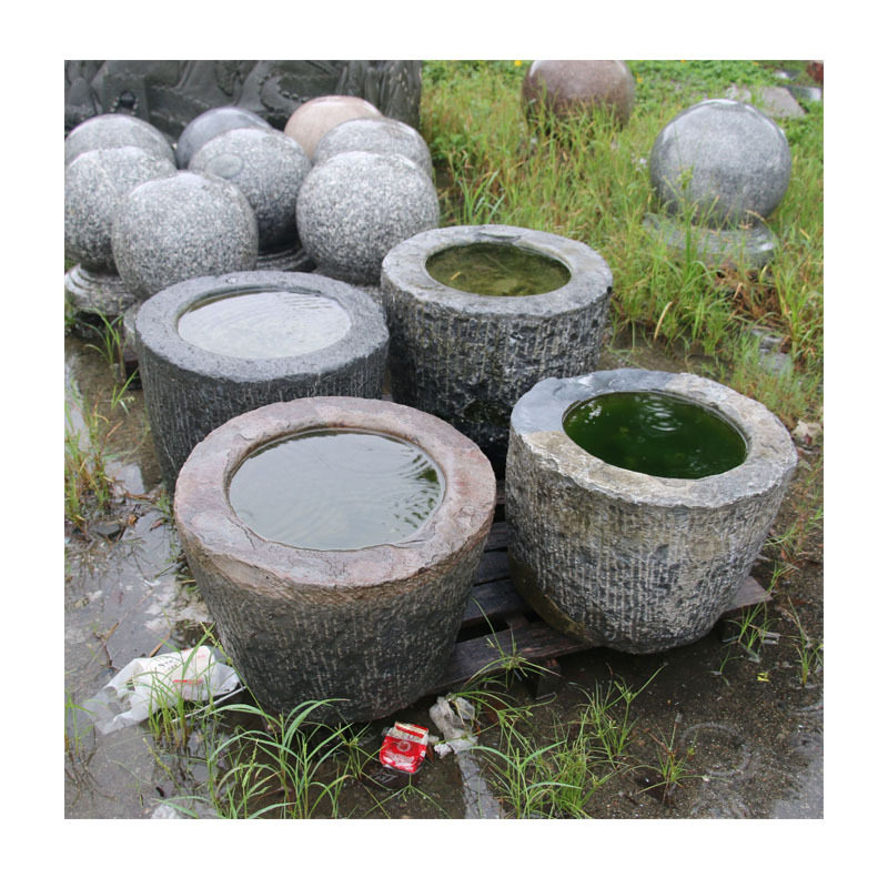 庭院仿古花岗岩圆形流水摆件