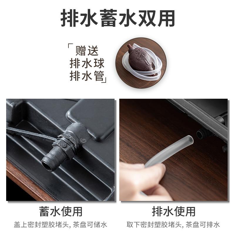 沐雅重竹茶盘日家用式抽屉式储水排双水用干泡盘大小LKW茶号台茶