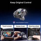 热销钻石款 carplay车机互联盒子带散热孔卧插式 2in1无线caplay盒