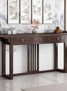 台实木中堂六件套新中式供农桌条案村堂屋供台家用佛八仙桌KED条