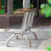 不锈公园内椅户外休闲BZY 椅室外长椅区景园钢林商场广场靠背 111