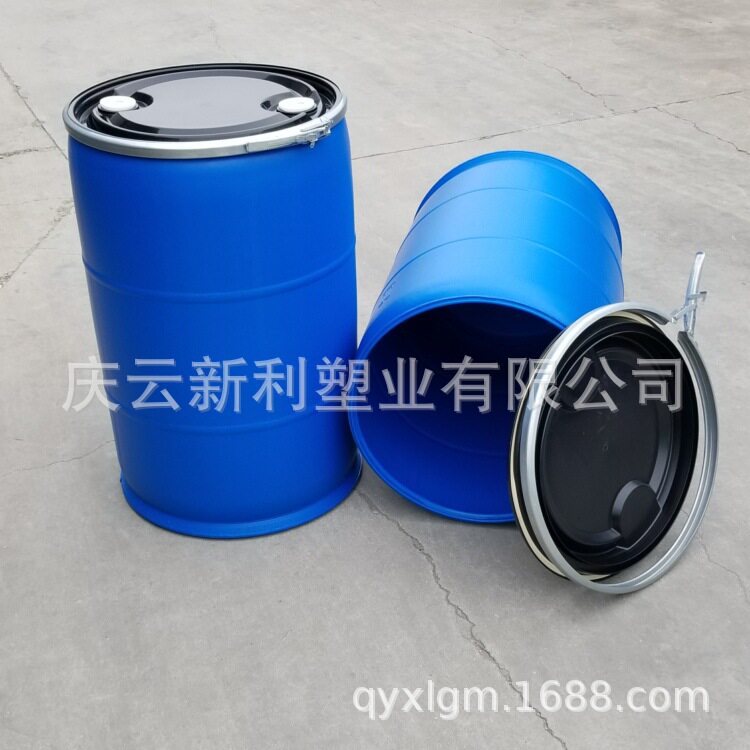 美式开口200L塑料桶双环包箍