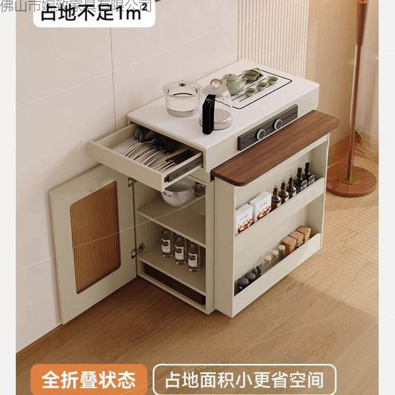 多功能小饭桌折叠家用咨询客服户奶型厅伸缩油新款餐桌实木一体20