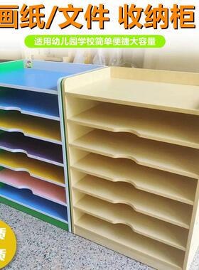 美工SNM绘画纸柜16层术作内美美术室置物品架室收纳柜文件白色书