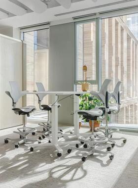 休坐闲降骑马椅人体家工学靠背护腰旋转升久ILL舒服用电竞办公电