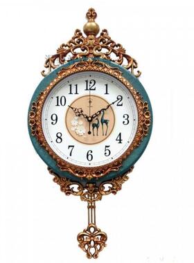 北极星20英摇摆钟创复古意客厅静音挂石英钟欧式家寸x3y7F3A5用卧