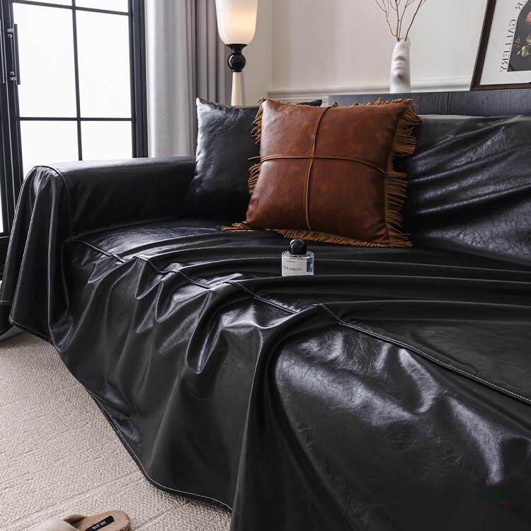 防水F9896J98隔尿沙发盖布不粘毛防猫抓发巾沙盖革皮免洗沙发套罩