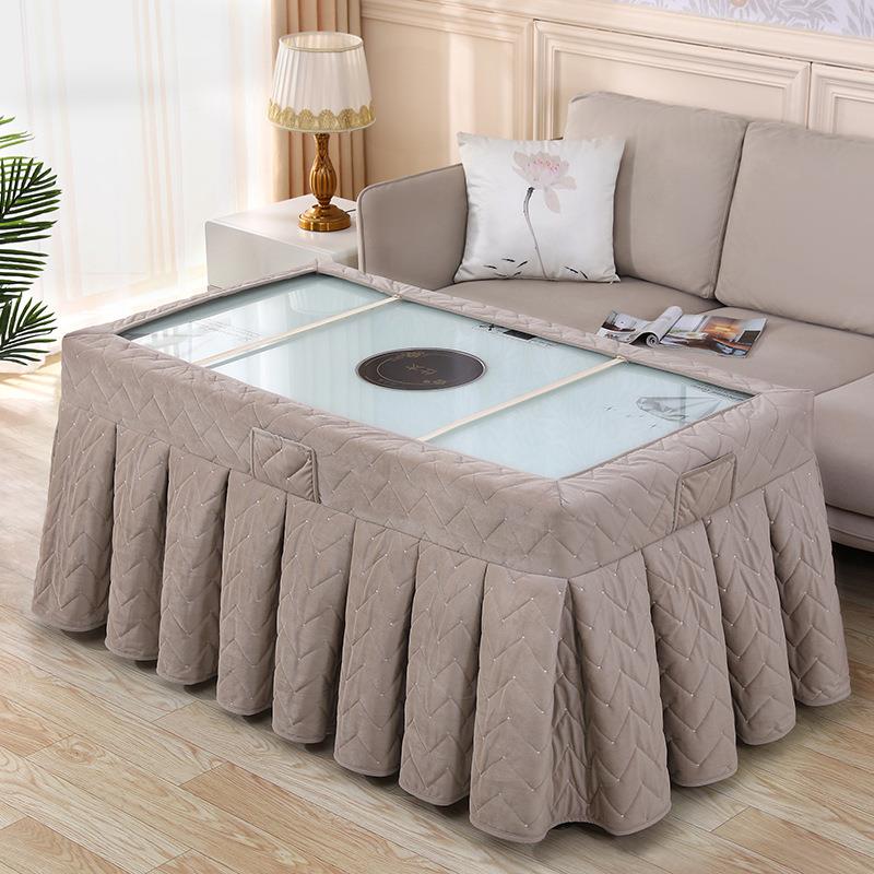 加新款厚烤火桌YCH罩冬季炉保暖电罩套长方形茶几电烤炉取暖罩桌