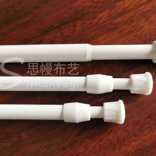 速发白免安装伸缩杆浴帘杆窗帘杆杆打孔杆门帘免帘短杆半帘杆