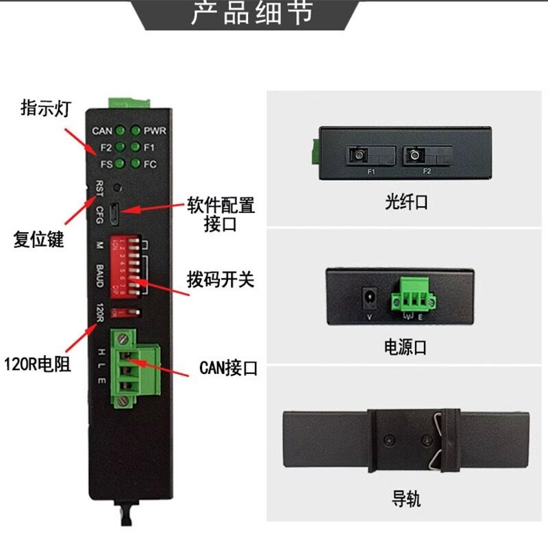 速发CA转光纤中继器(环网式)