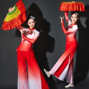 速发2025年新款民族九服舞蹈服装演目梅花赋剧出儿古典舞蹈红色飘