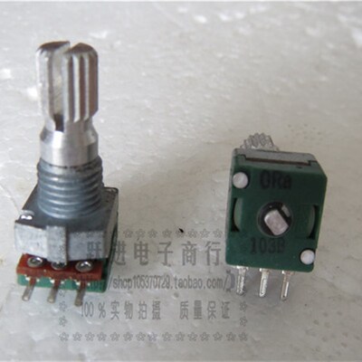 进口日本ALPS 9011 B103 10K单联精密电位器 柄长15MM