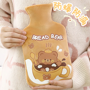 速发加厚注水生爱冲绒小大号毛水暖水袋可暖脚被窝神器