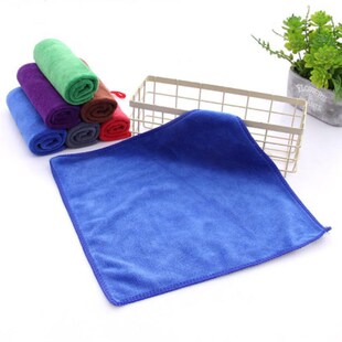 速发40*40细纤维方巾0毛巾 柔软吸水不易掉毛家务清4小毛巾洁厚0g