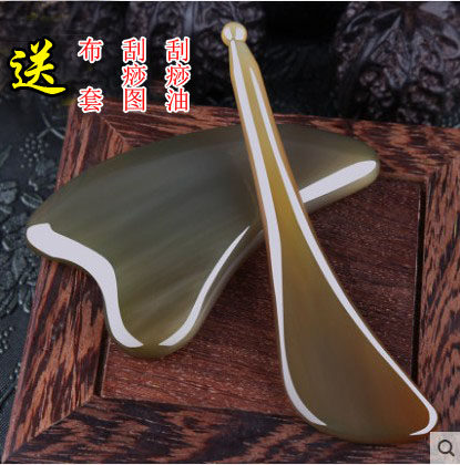 速发白棒牛角脸部板刮痧经络疏通眼部按摩刮面拨筋水棒板部通用