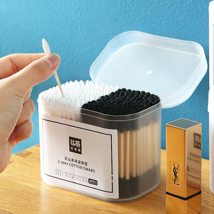 速发家用双色棉签掏双化妆卸妆改妆无菌棉花棒耳头圆头一次性尖头