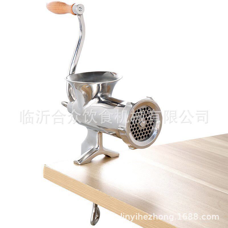 速发升级款宝众馅锈钢绞肉机 10号手动夹式手摇碎肉合搅不机