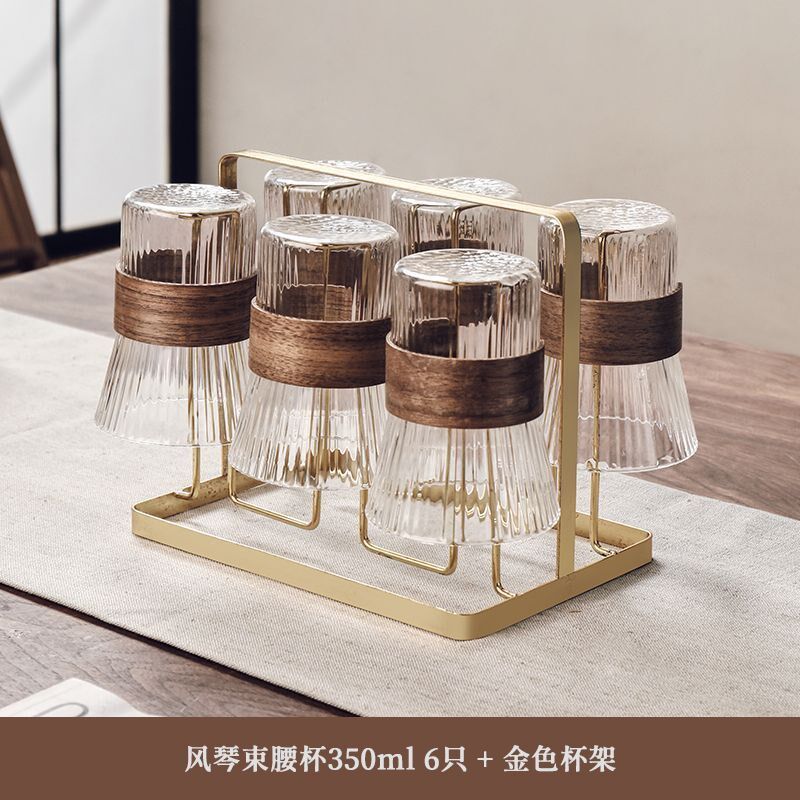 速发中式套套装家用茶杯装杯耐高温耐热喝水杯防烫客厅待客整套