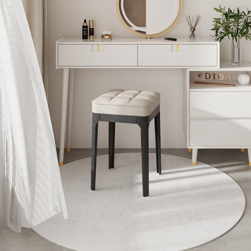 速发奶油风妆级感梳妆台专用凳子化高凳生卧室化妆椅子家用独单软