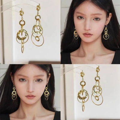 时髦精夸张大耳圈金色银色