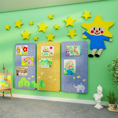 晴空酱幼儿园墙面装饰环r创主题成品材料文化走廊画室布置美术教
