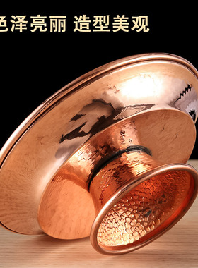 尼泊尔工艺红铜手工护o法杯供水杯净水碗纯铜圣水杯供杯紫铜大小