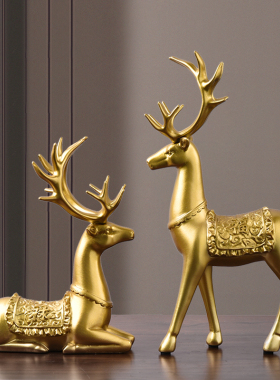 鹿酒柜摆件创意家居装饰品办公室B客厅茶几电视柜玄关房间布置摆