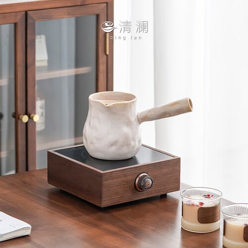 清澜围炉煮茶家用室n内罐罐煮茶壶电陶炉煮茶器陶罐烤奶茶侧把壶