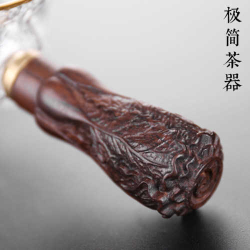 玻璃侧把公道杯茶漏套p装一体加厚公杯匀杯茶海耐热分茶器茶具配