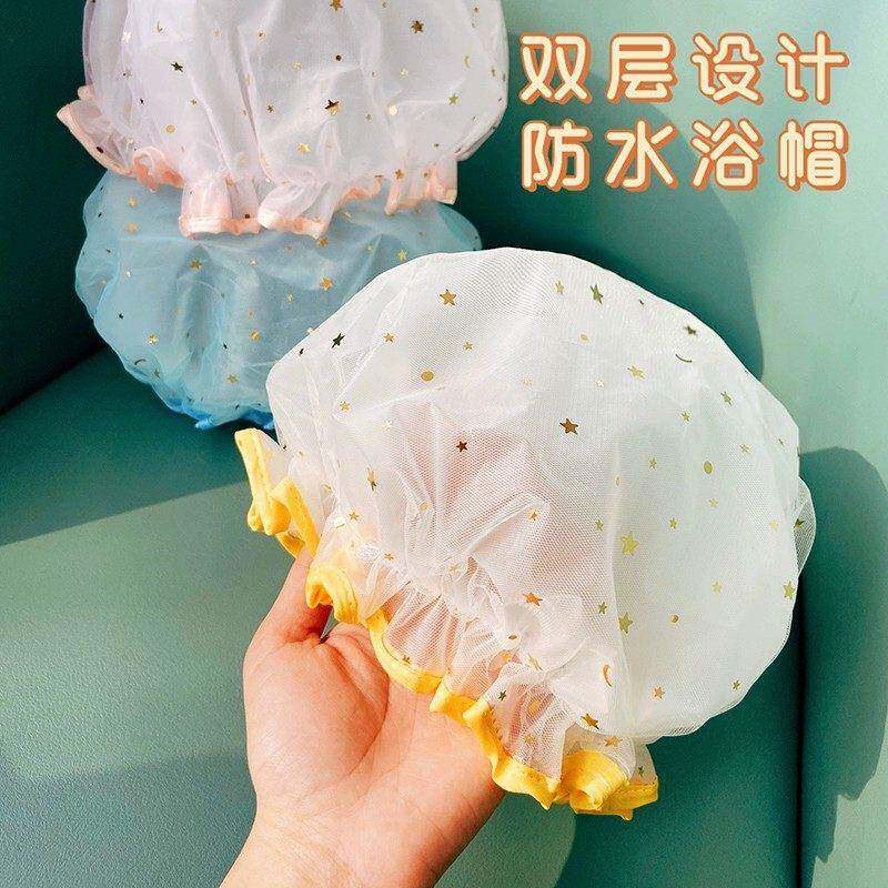 速发2026新款浴帽儿童孩洗澡专用童双层家用防水可调节头套