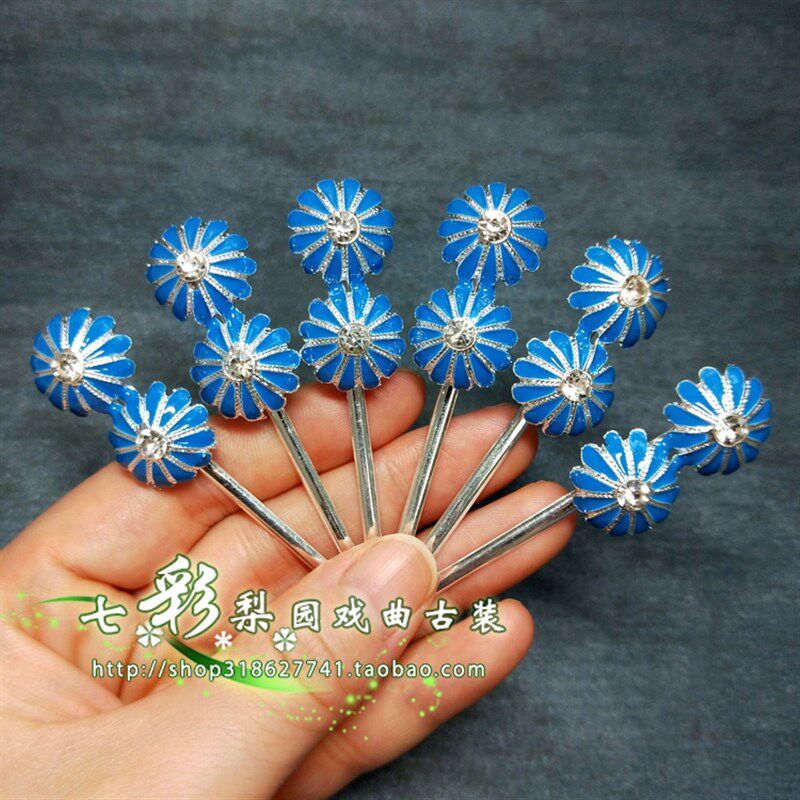 速发七彩梨园京越剧新款贵妃旦角化妆头饰戏曲头面点翠双鼓泡子仿