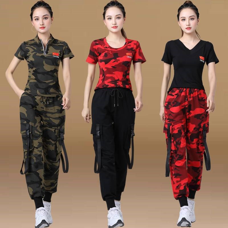 速发杨丽套广场舞曳步彩运动装新款迷舞上衣水兵舞服装萍装