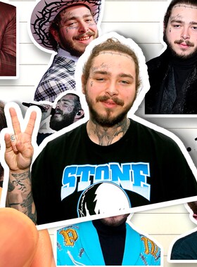 速发波流马歌贴纸高清防水兹行摇滚龙手tM装饰手账贴画不留胶