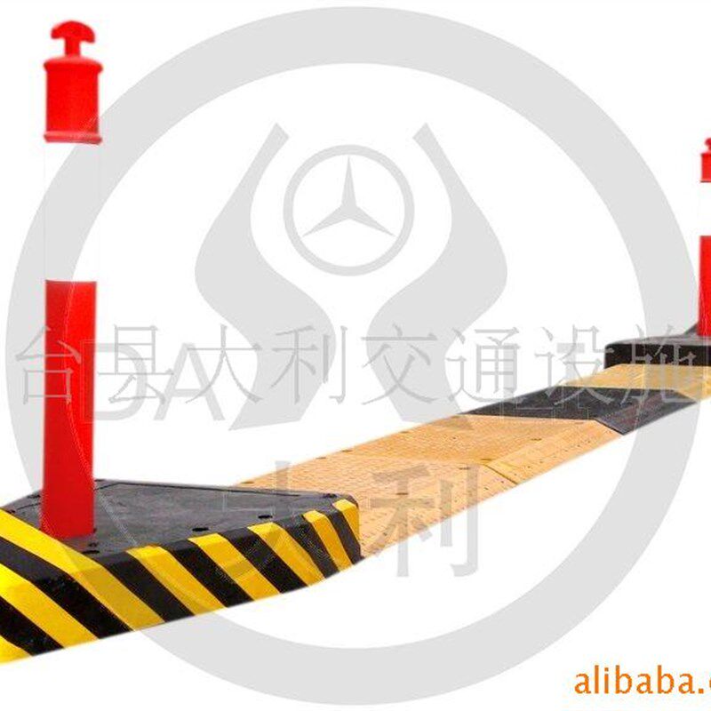 速发橡胶人行安全岛岛路十字路口安全橡胶道人行候光警示安全停反