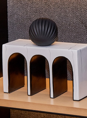 速发轻奢拱门艺术摆件M居底家座型书房装饰品电视柜客厅入户玄关