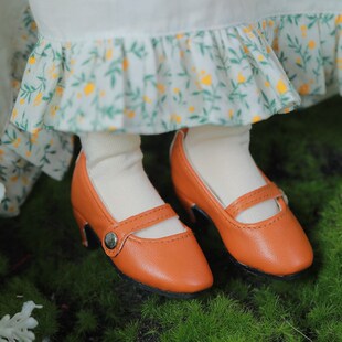 速发娃鞋BJD4分小单鞋方头高跟分妹主鞋熊公兔四鞋娃娃鞋子