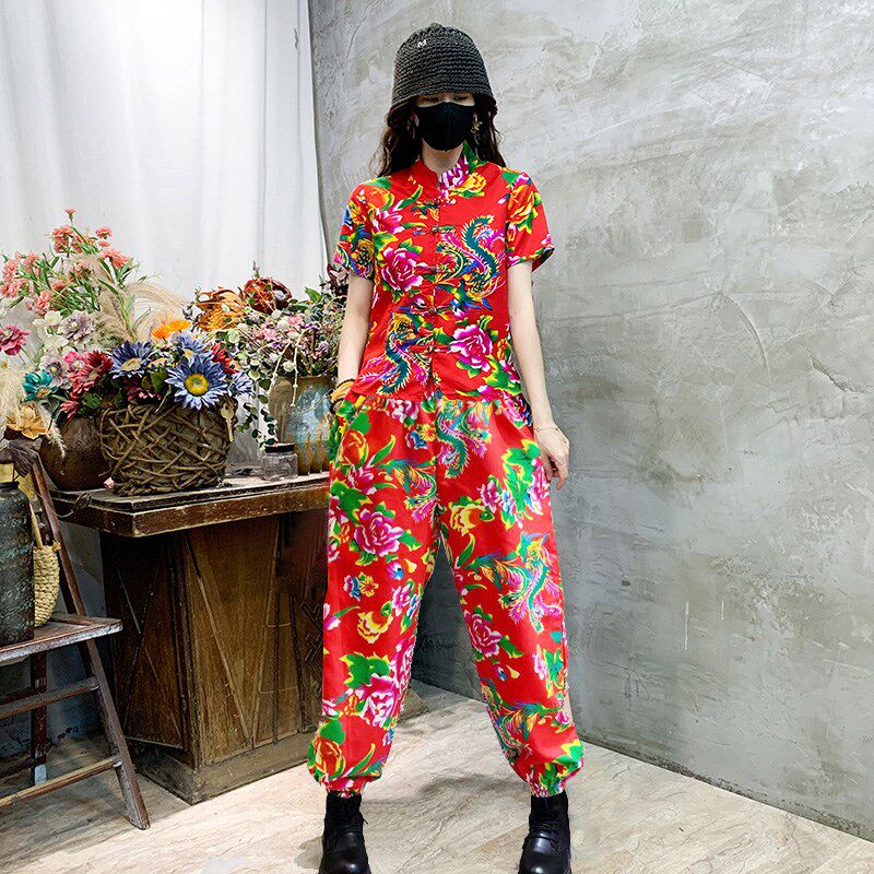 速发东北大花套装叫一声二奶奶广场舞蹈演出服姐妹聚会打鼓服