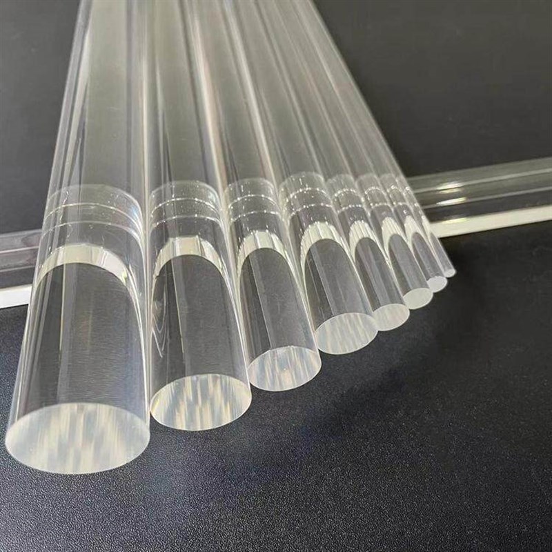 速发透明亚克力圆棒有机玻璃大直径实心水晶柱导光棒加工 2-500mm