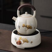 电陶炉苏打釉陶壶家用煮茶壶烧水壶泡茶J煮茶炉明火炉提梁壶侧把
