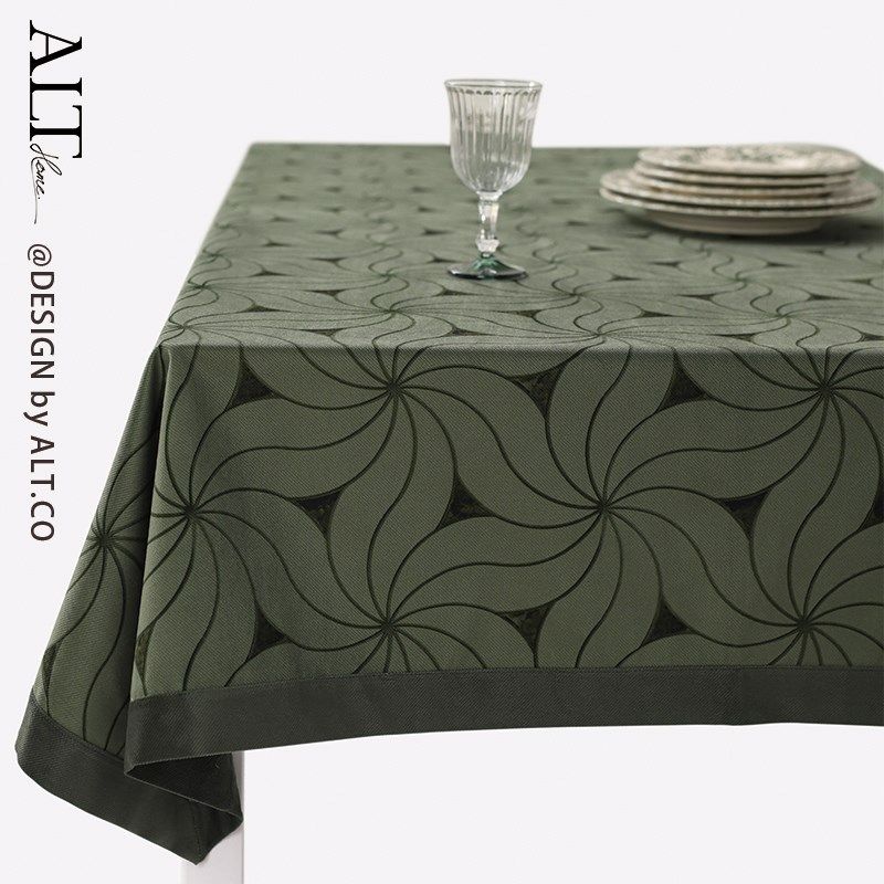 桌布法式复古绿色长方q形轻奢高级感加厚餐桌布氛围感茶几台布防,居家布艺,桌布,淘宝优惠券,粉丝福利购,淘宝优惠卷