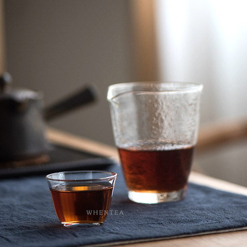 闻说日式简约玻璃品茗杯 耐热玻璃小茶Q杯 圆底茶具单杯