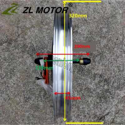 36v48v16寸自行车改装后驱电机500W 改装碟刹16寸一体轮zl motor